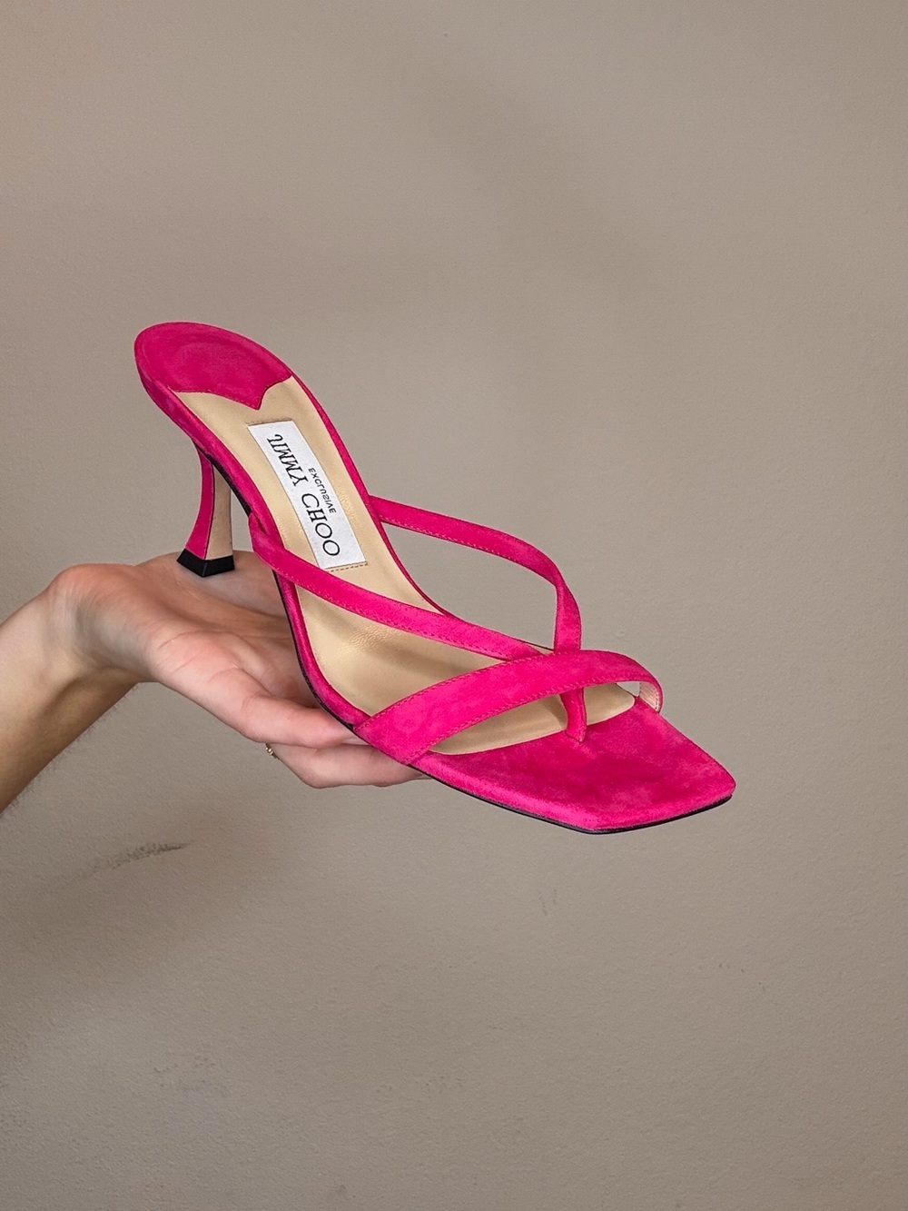 Jimmy Choo Hot Pink Strappy Heeled Sandal - Picture 1 of 4